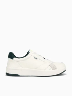 Fashion Keds the court offwhite green leather Off White