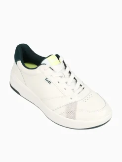 Fashion Keds the court offwhite green leather Off White