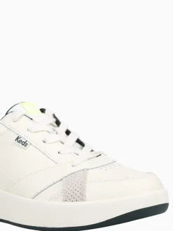 Fashion Keds the court offwhite green leather Off White