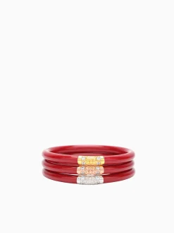 Online BuDhaGirl three kings all weather bangles (awb) - Red