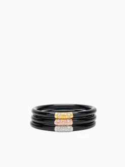 Hot BuDhaGirl three kings all weather bangles (awb) - Black