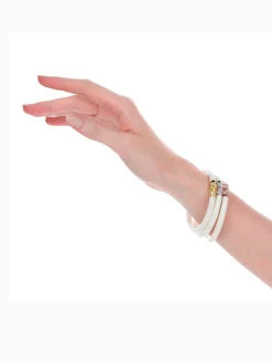 Hot BuDhaGirl three kings all weather bangles (awb) - ivory White