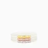 Sale BuDhaGirl three queens all weather bangles (awb) - s White Pearl