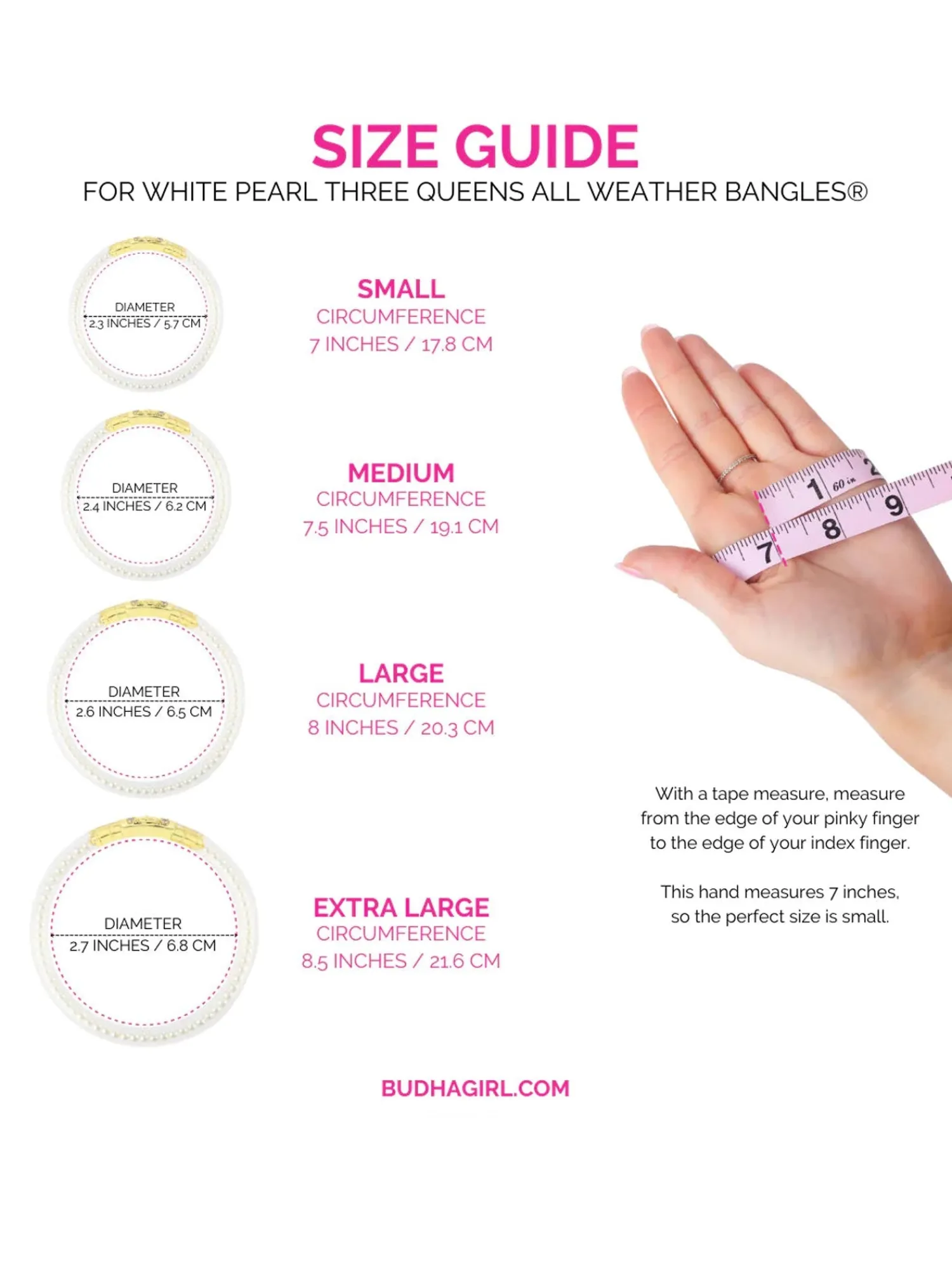 Sale BuDhaGirl three queens all weather bangles (awb) - s White Pearl