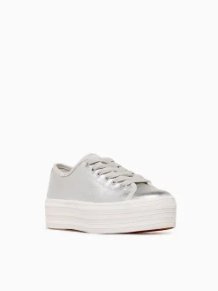 Online Keds triple up washed metallic Silver