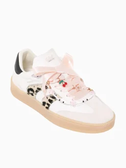 Sale CRIME LONDON wembley 20250pp7 10 wht leopard lea sde White