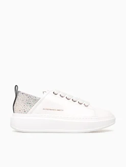 Fashion ALEXANDER SMITH wembley woman white iride azure leather White Pearl