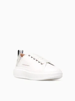 Fashion ALEXANDER SMITH wembley woman white iride azure leather White Pearl