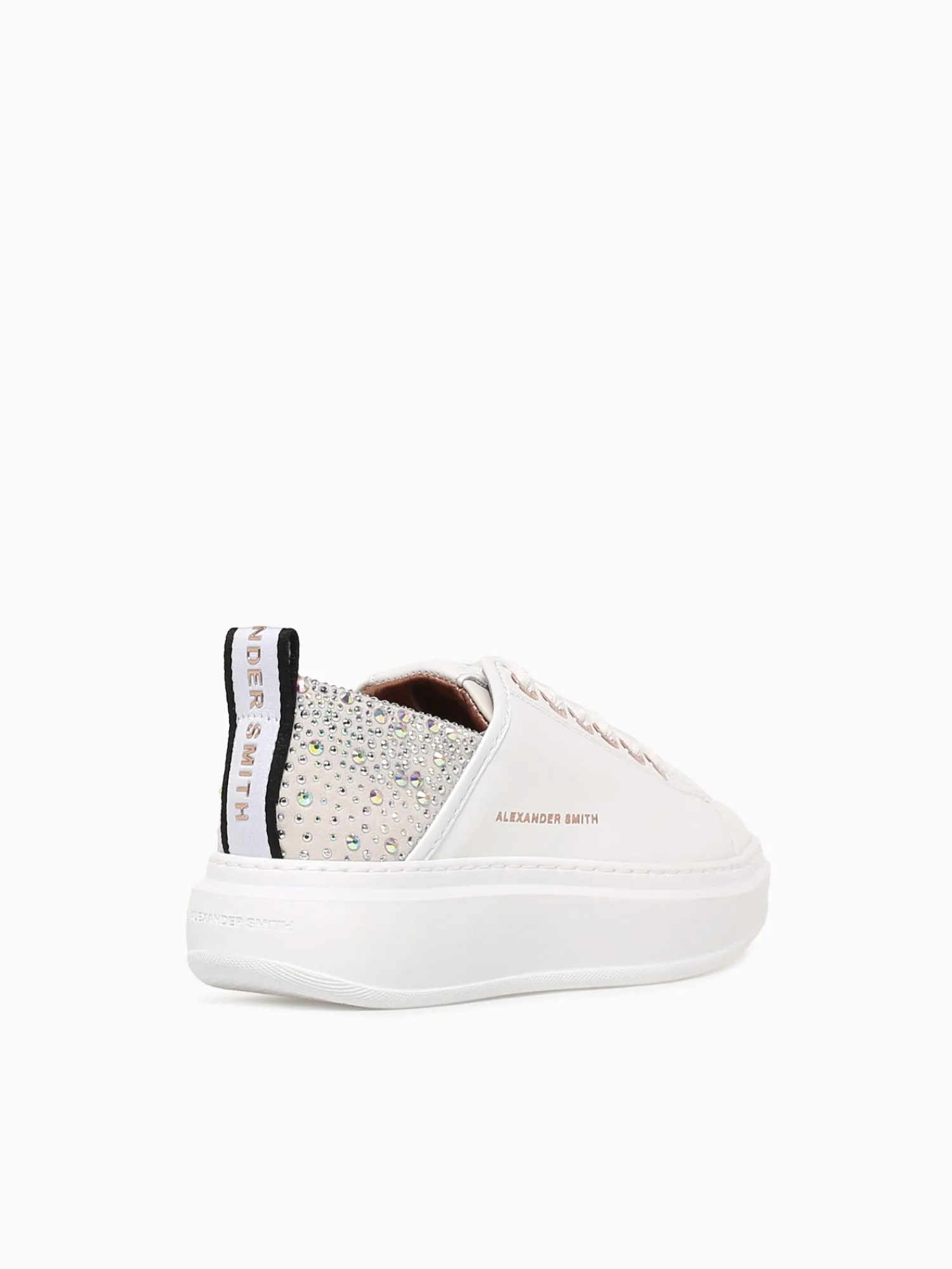 Fashion ALEXANDER SMITH wembley woman white iride azure leather White Pearl