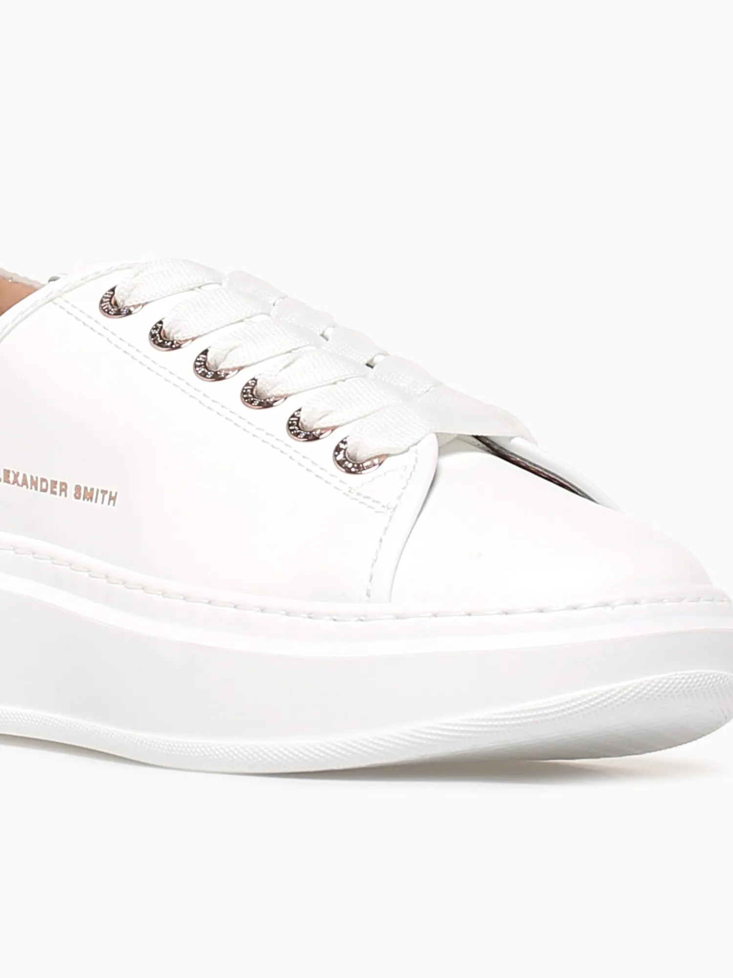 Fashion ALEXANDER SMITH wembley woman white iride azure leather White Pearl