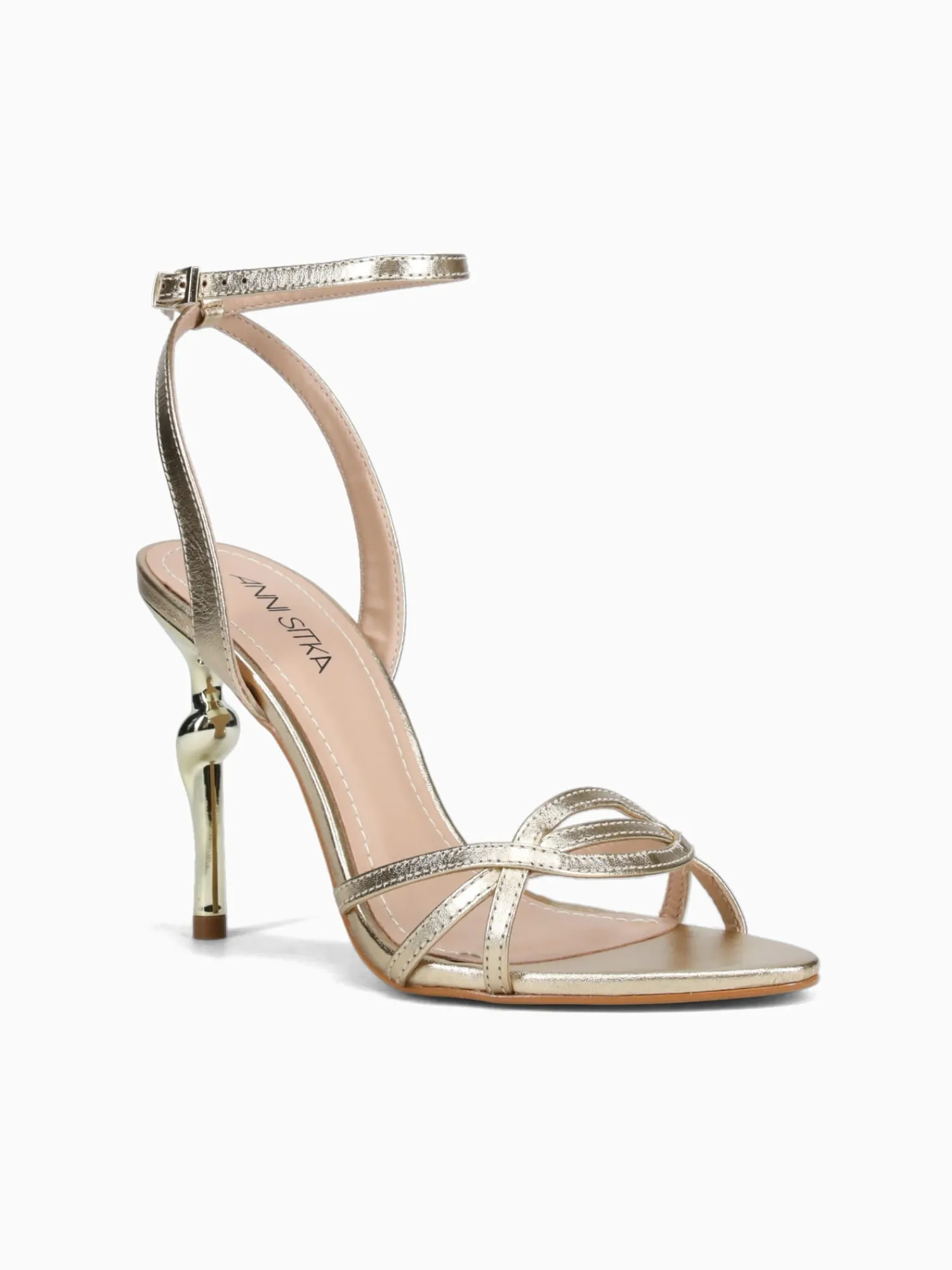 Sale Anni Sitka wild nappa metal Champagne