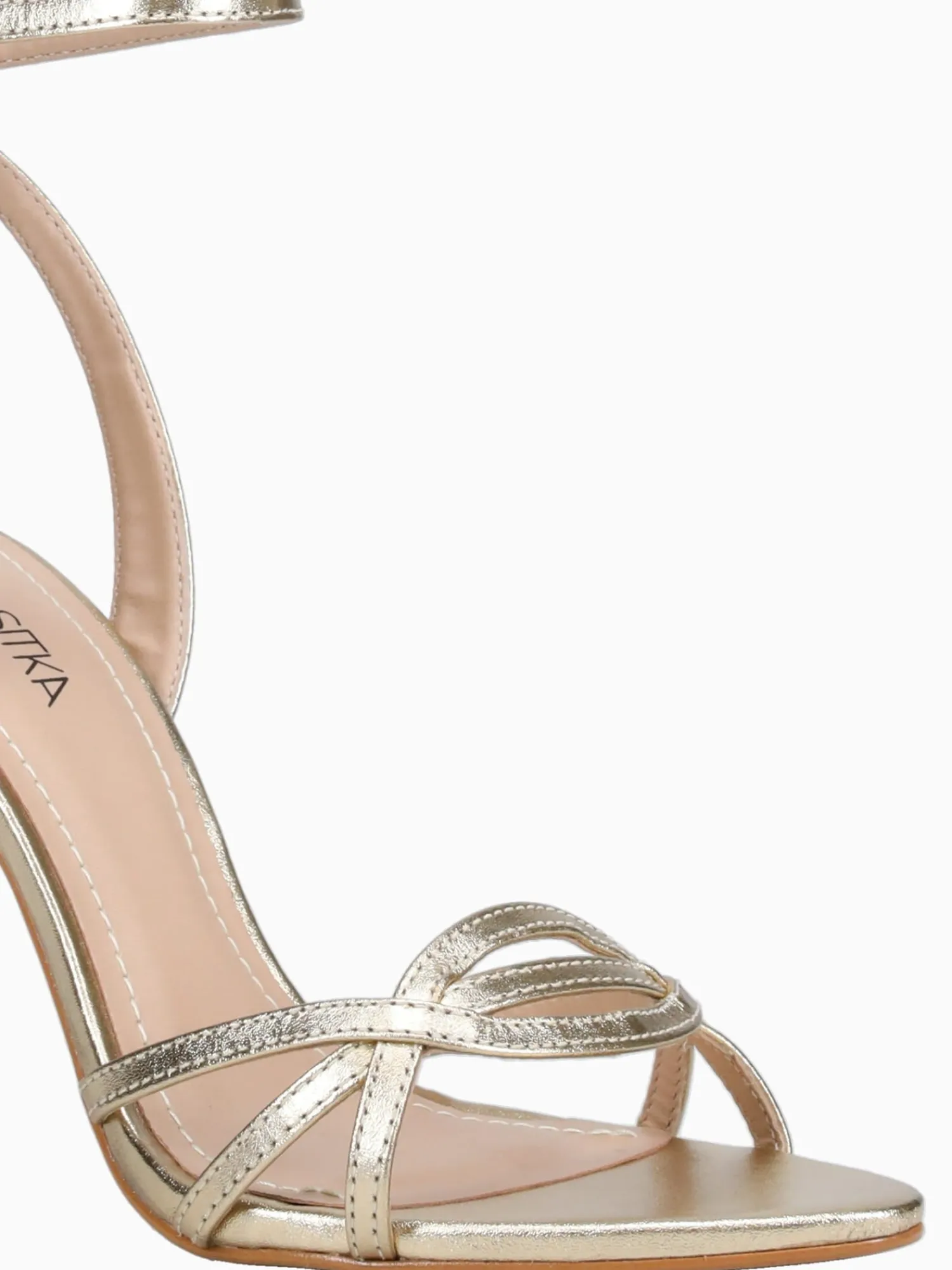 Sale Anni Sitka wild nappa metal Champagne