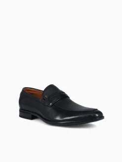 Clearance Florsheim zaffiro moc toe penny loafer blk leather Black