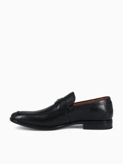 Clearance Florsheim zaffiro moc toe penny loafer blk leather Black
