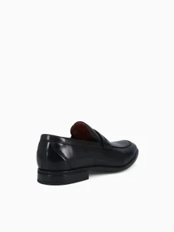 Clearance Florsheim zaffiro moc toe penny loafer blk leather Black