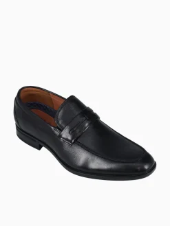 Clearance Florsheim zaffiro moc toe penny loafer blk leather Black